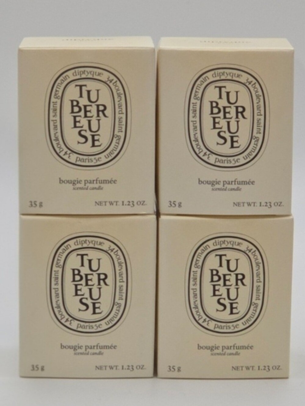 4 pcs Diptyque Scented Candle (4)Tubereuse Scented Candle Set